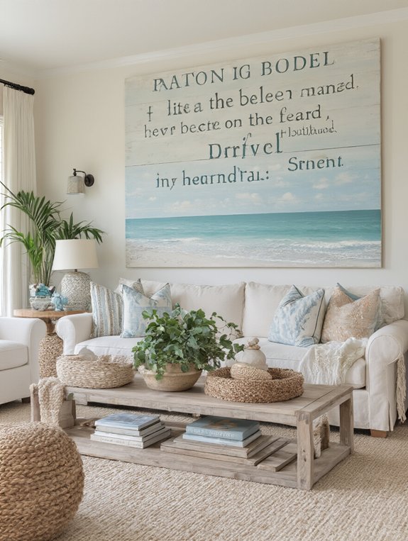 beachy quote wall decor