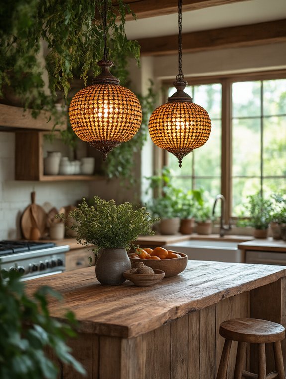 boho kitchen pendant lights