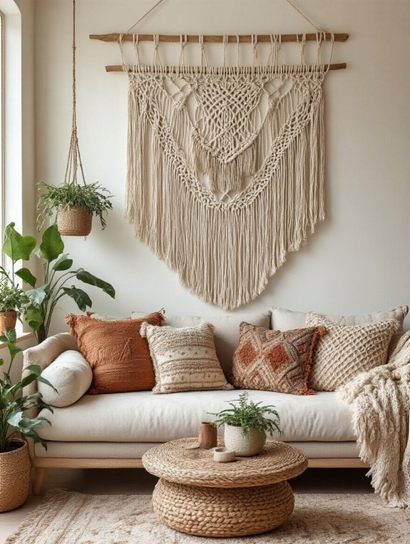 boho macram wall decor