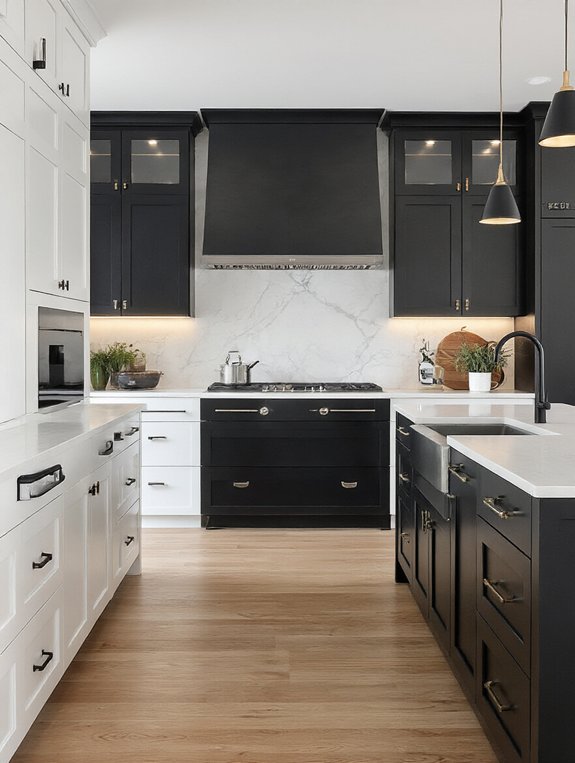 bold black and white contrasts