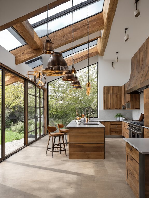 bold industrial skylight style