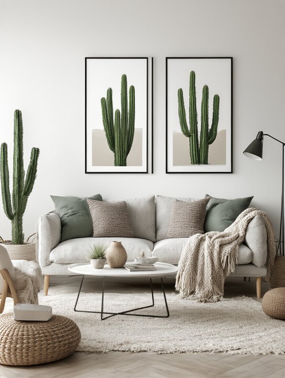 cactus inspired minimalist decor