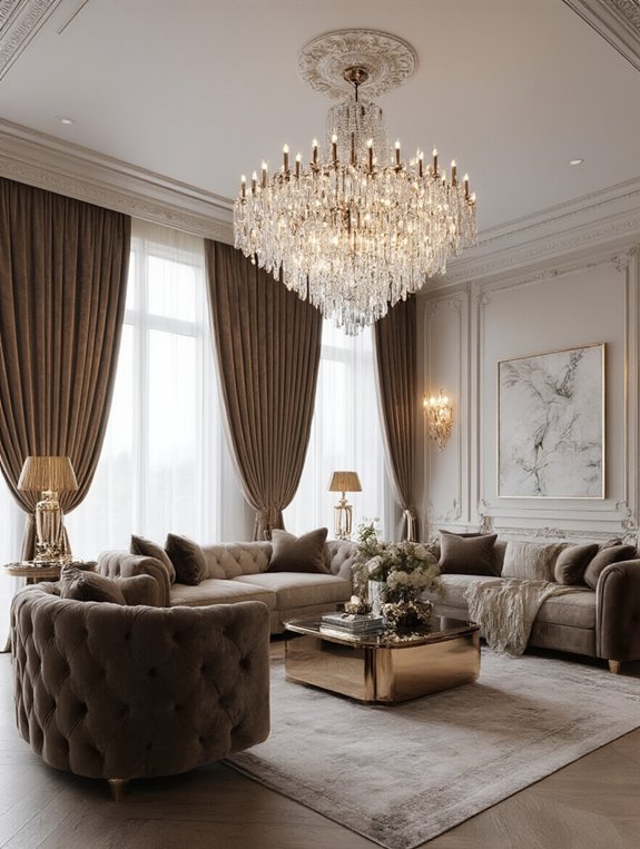 chandeliers radiate timeless elegance