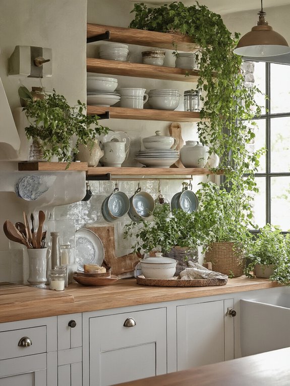 charming open shelving ideas