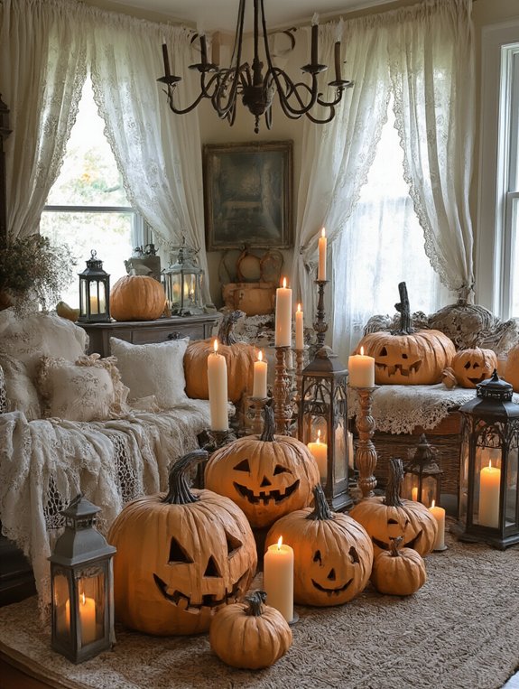 charming paper mache pumpkins