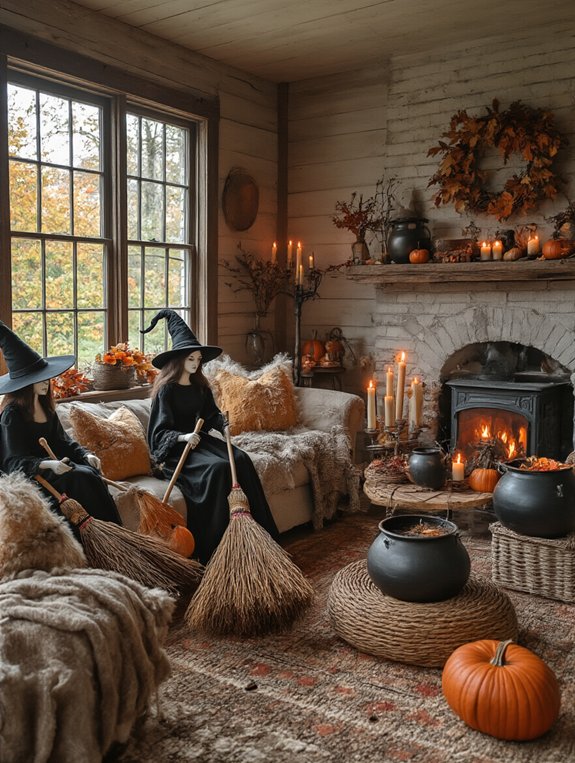 charming retro witches decor