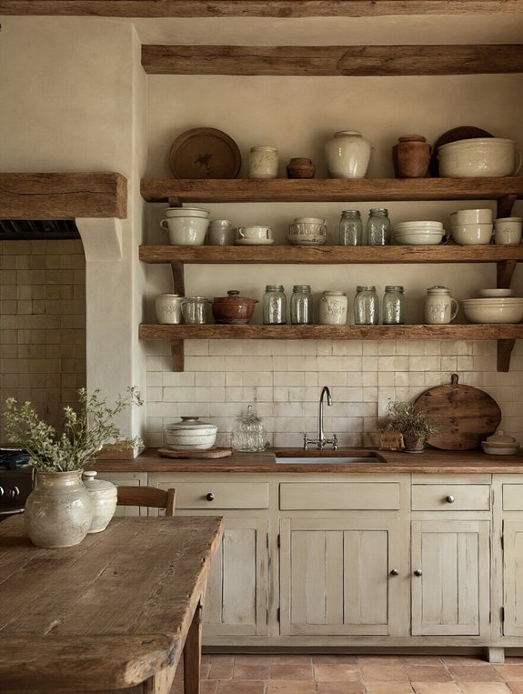 charming rustic kitchen display