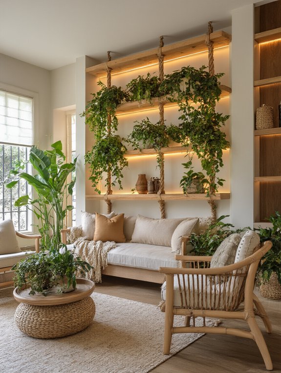 charming wooden shelf displays