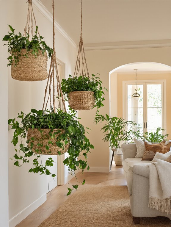 charming woven plant hangers