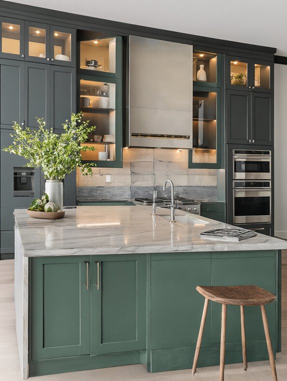 chic forest kitchen makeover