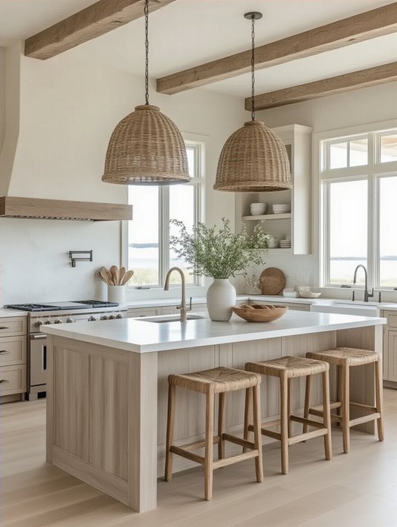 coastal driftwood pendant lights