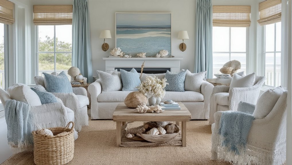 coastal living room accents