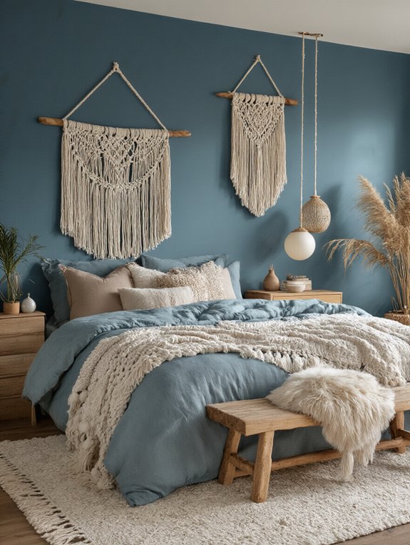cozy boho smoky blue