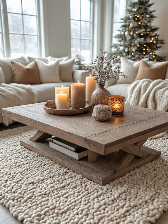 cozy coffee table decor