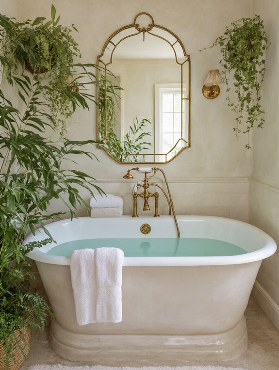 cozy colorful bathroom decor