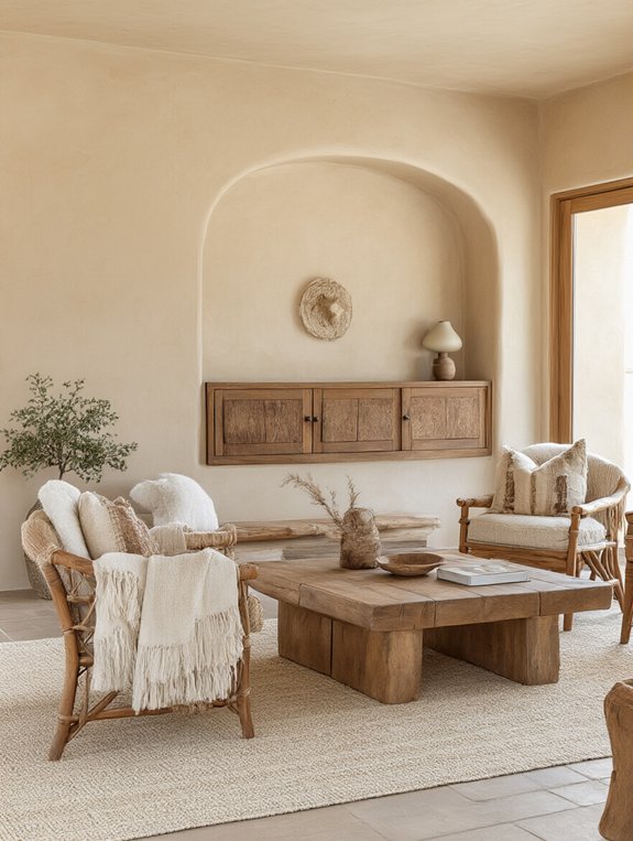 cozy eco friendly adobe walls