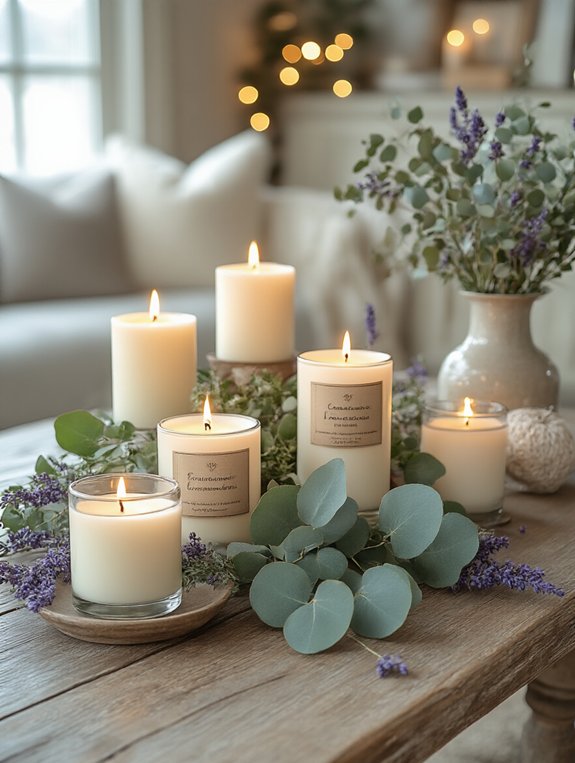 cozy scented candle experience