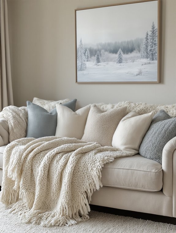 cozy throw blanket layering