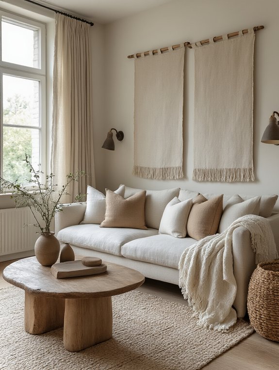 cozy vibrant fabric decor