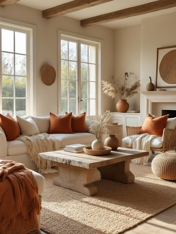 cozy warm terracotta glow