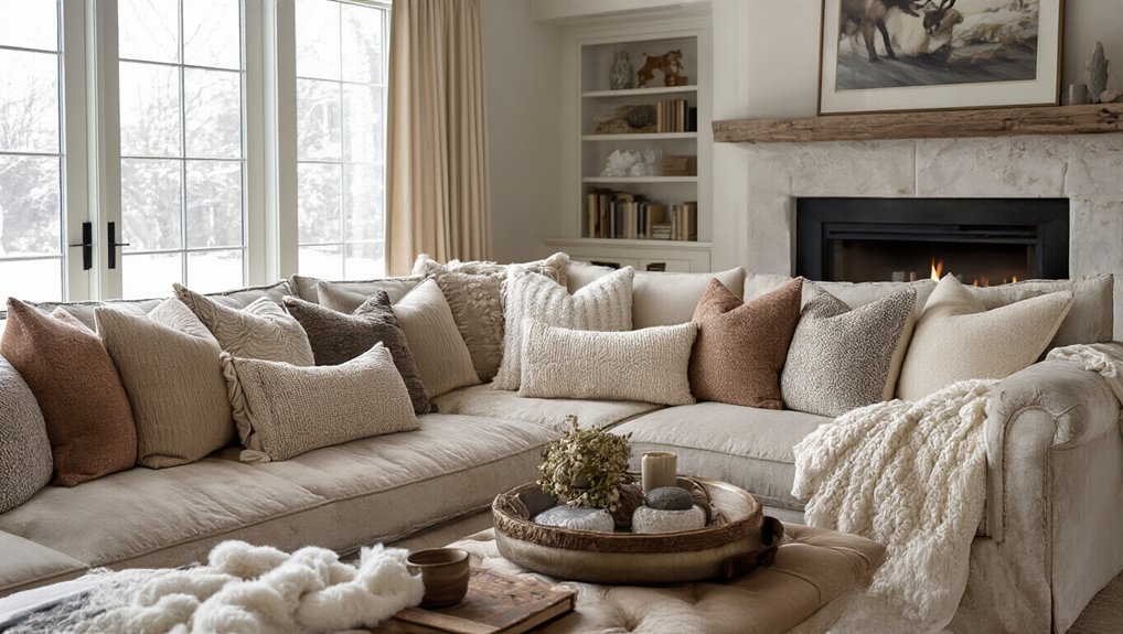 cozy winter accent pillows