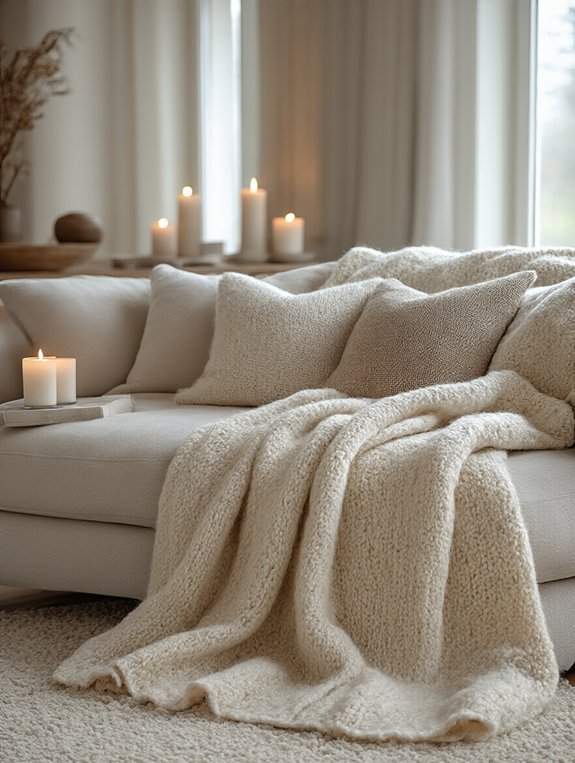 cozy wool blend throws