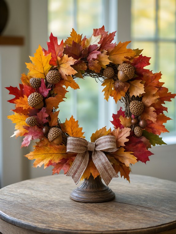 crafting acorn wreath adventures