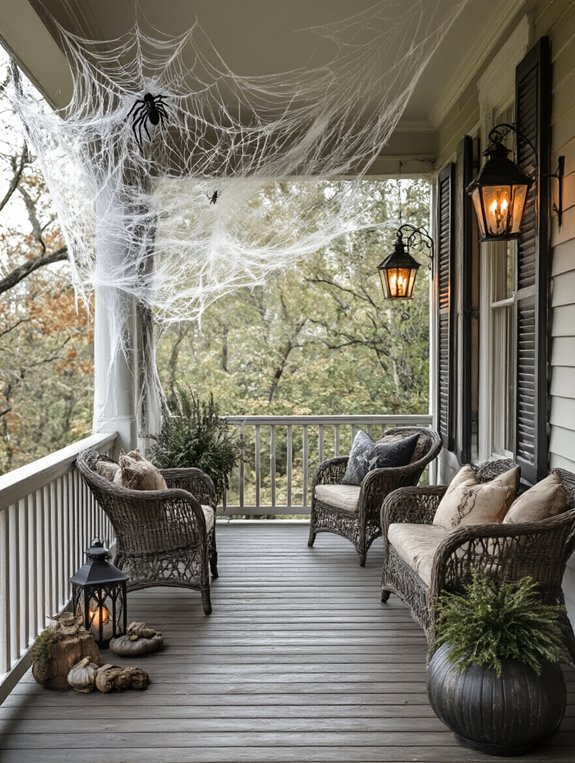diy creepy spider webbing
