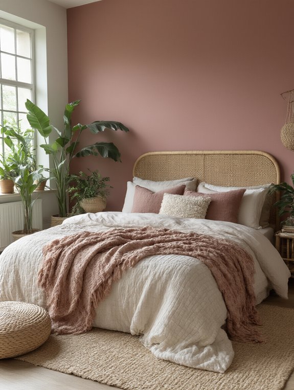 dusty rose boho decor