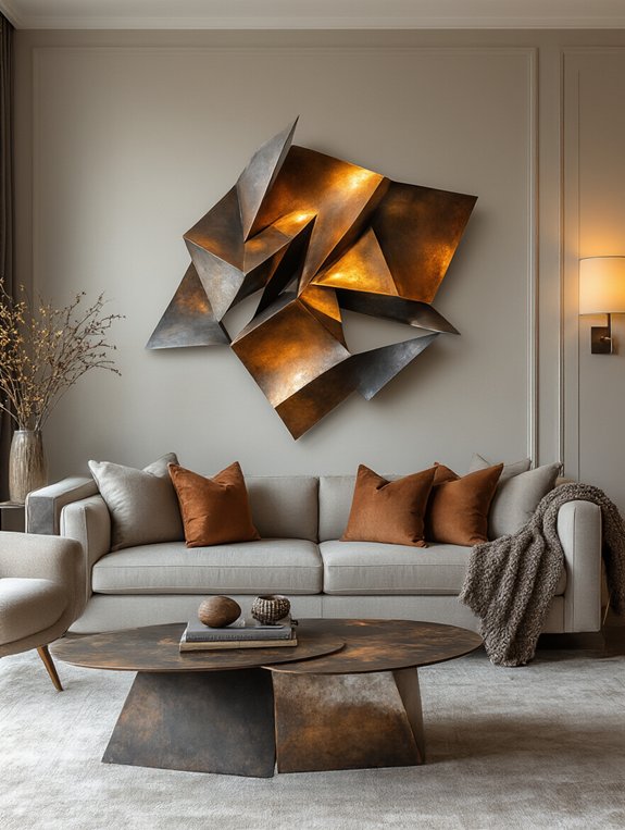 dynamic geometric wall sculptures