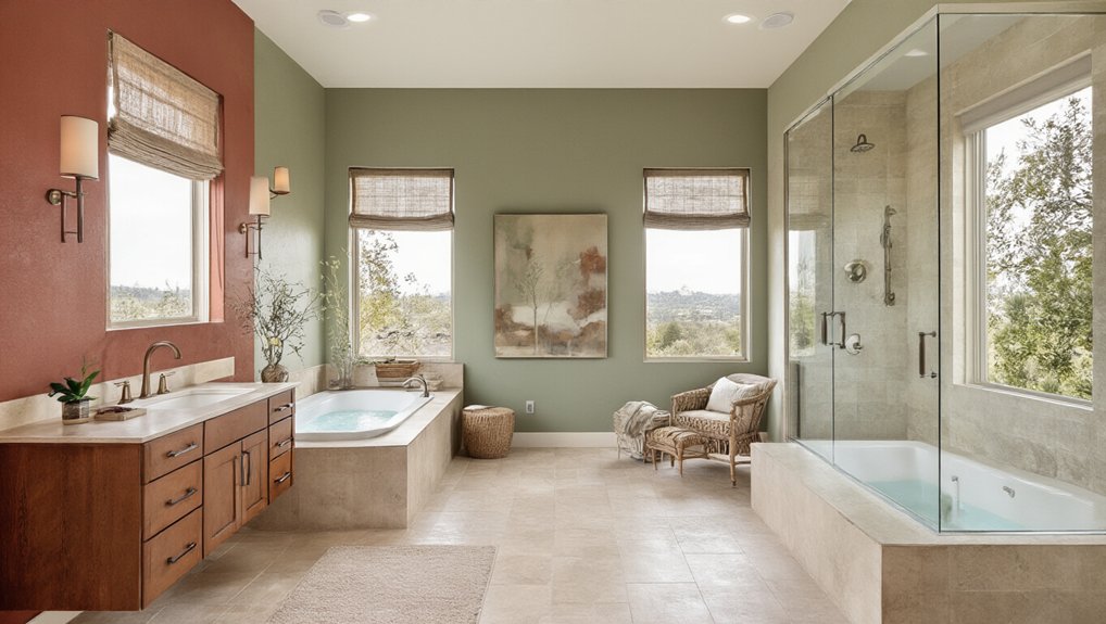 earthy bathroom color schemes