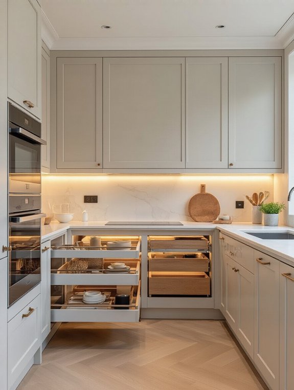 efficient pull out pantry organization