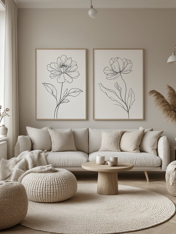 elegant floral wall art