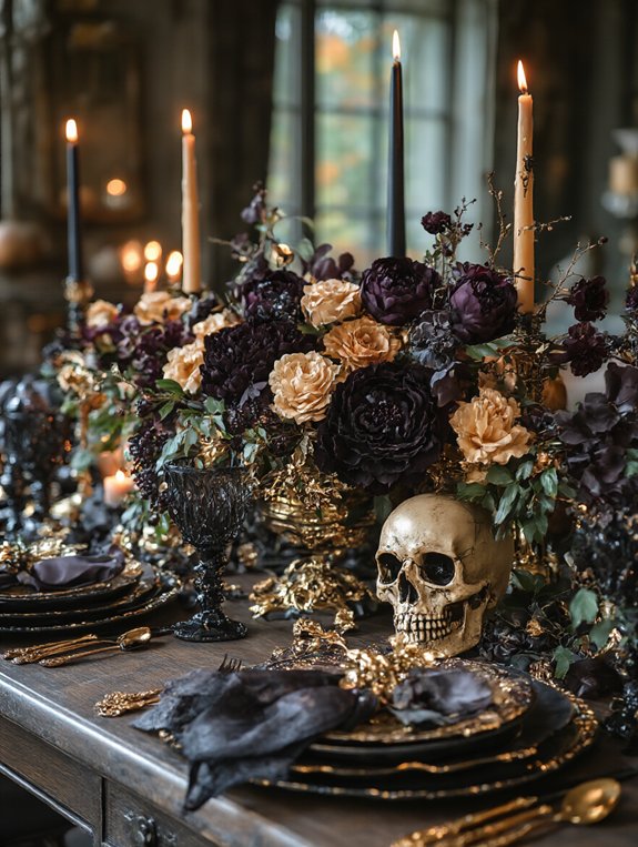elegant halloween table centerpieces