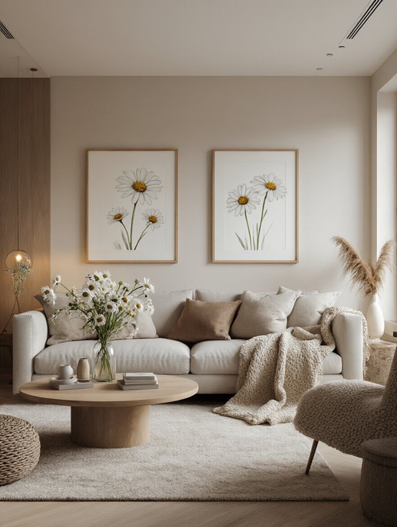 elegant minimalist daisy sketch