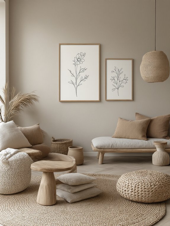 elegant minimalist plant art