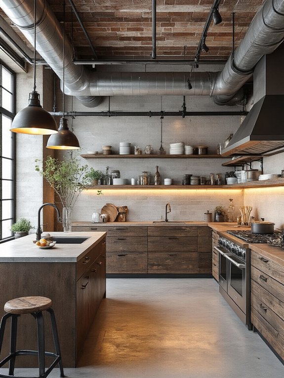 exposed pipes industrial charm