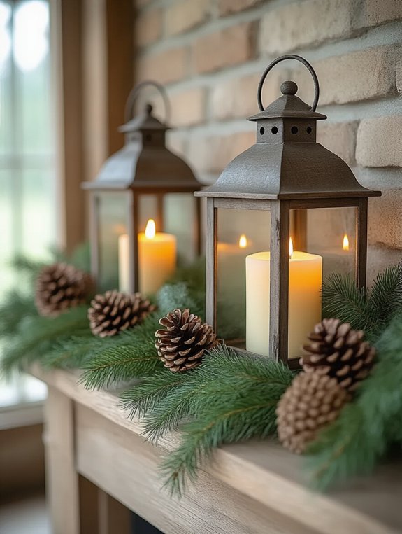 farmhouse chic candle lanterns