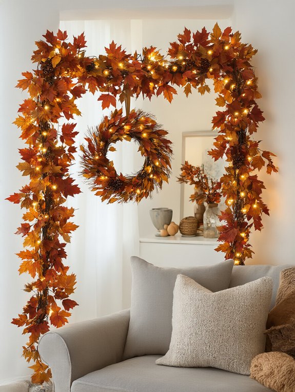 festive wreaths and garlands