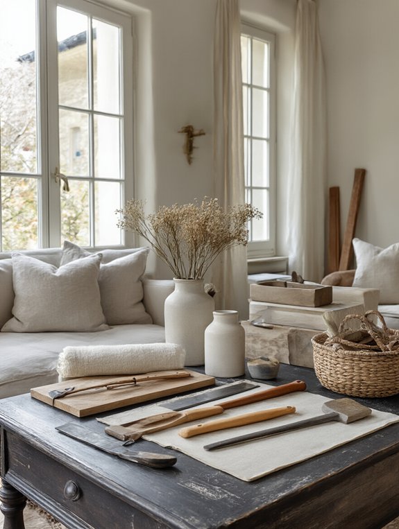 gather venetian plaster materials