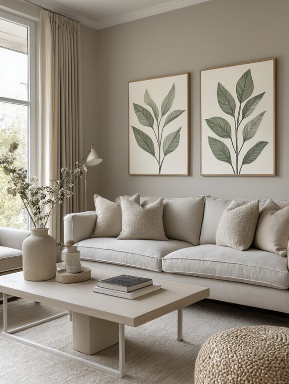 green geometric leaf patterns