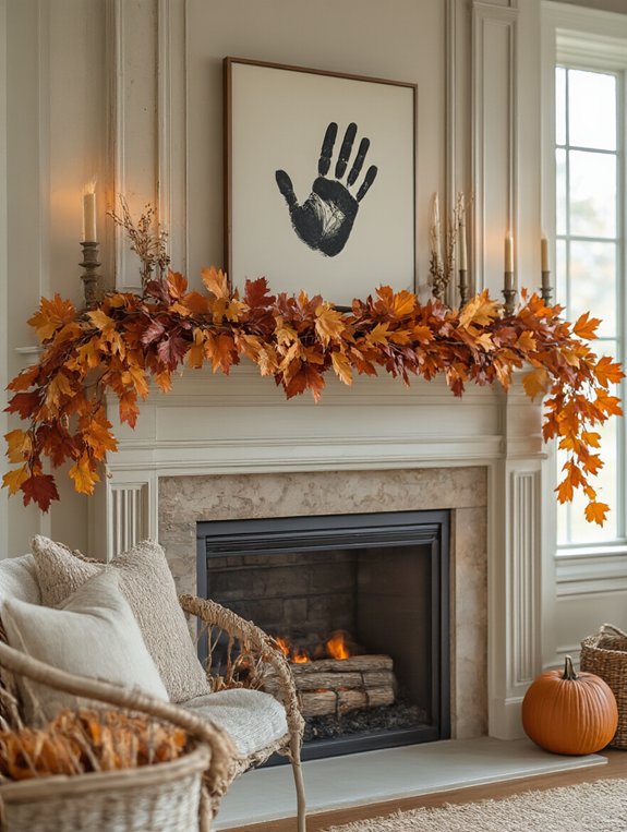 handprint leaf garland fun