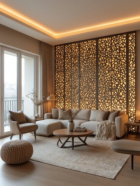 intricate laser cut art panels