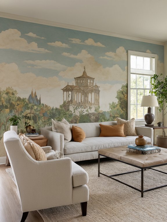 living room mural inspiration