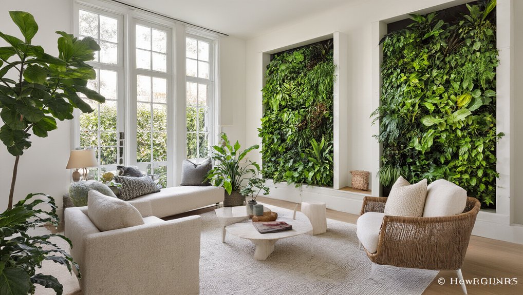 lush indoor plant walls
