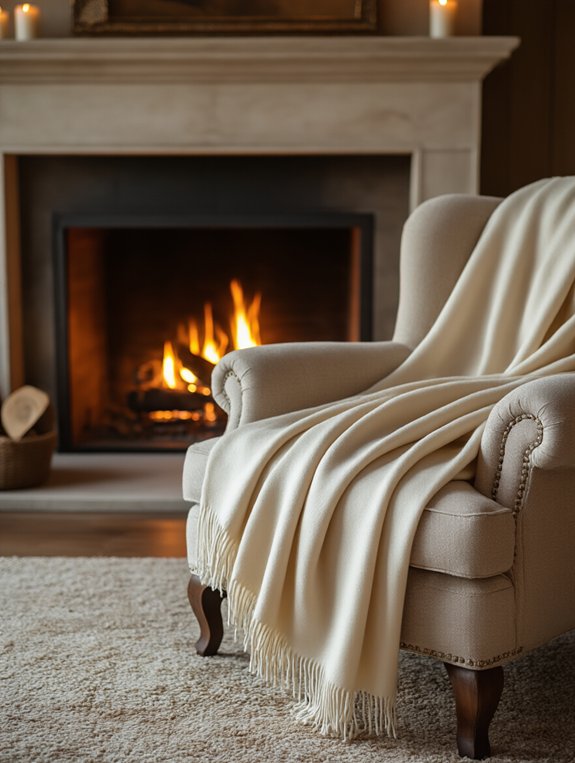 luxurious cozy cashmere throw