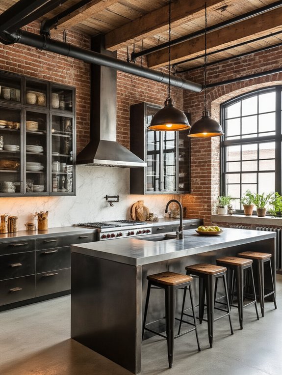 metal and glass elegance