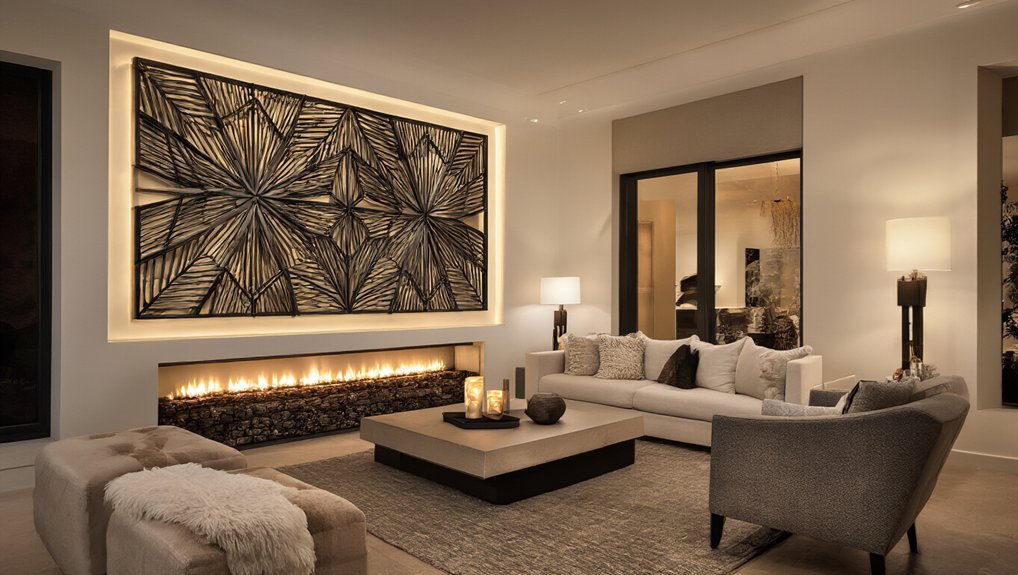 metal geometric wall art