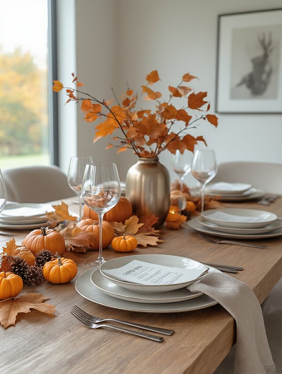 metallic accents enhance thanksgiving