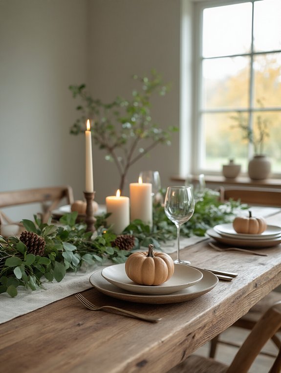 natural decor for thanksgiving